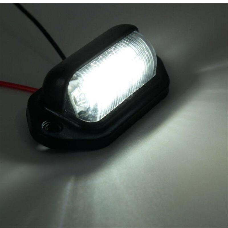 Truck License Plate Lights Trailer Lamps 6-LED Bulb Accessories Parts 12V
