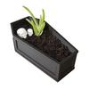 Flowerpot with Drainage System Rectangular Design Moisture Prevention Flower Pot Indoor Outdoor Use Plant Container
