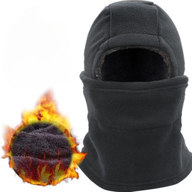 Cycling Windproof Face Mask, Autumn and Winter Hat, Scarf with Fleece for Cold Protection and Warmth, Electric Bike Hood