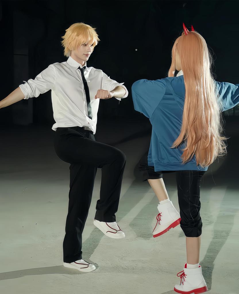 Nou-satsu Denji Cosplay Devil Hunter Suit for Adults, Halloween, Cultural Festivals, and Parties (Denji, Size L)