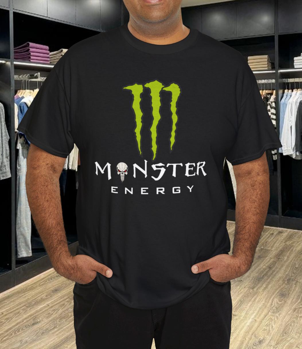 Хлопковая футболка унисекс с логотипом энергетического напитка Monster XL