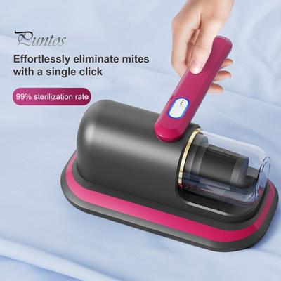Aspiradora de mano inalámbrica y recargable con filtro HEPA, lámpara ultravioleta UV, eliminador de ácaros y esterilización profunda.