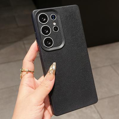 Samsung Galaxy A06 A07 S24FE S25 Xiaomi Poco F7 X7 Redmi für iPhone 17 16 15 Pro Max Infinix Realme Handyhüllen Weiche schwarze Leder Muster TPU Hülle
