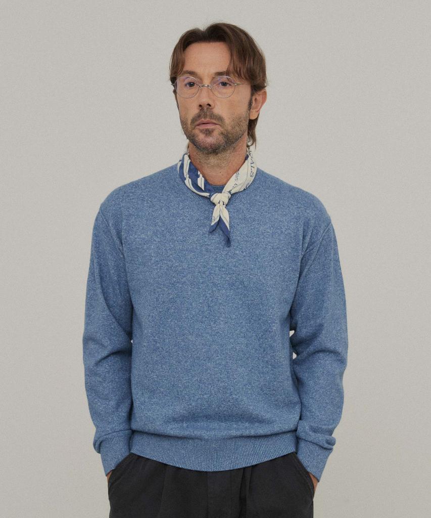 WMC Minimal Semi Mock Neck Knit_Light Blue