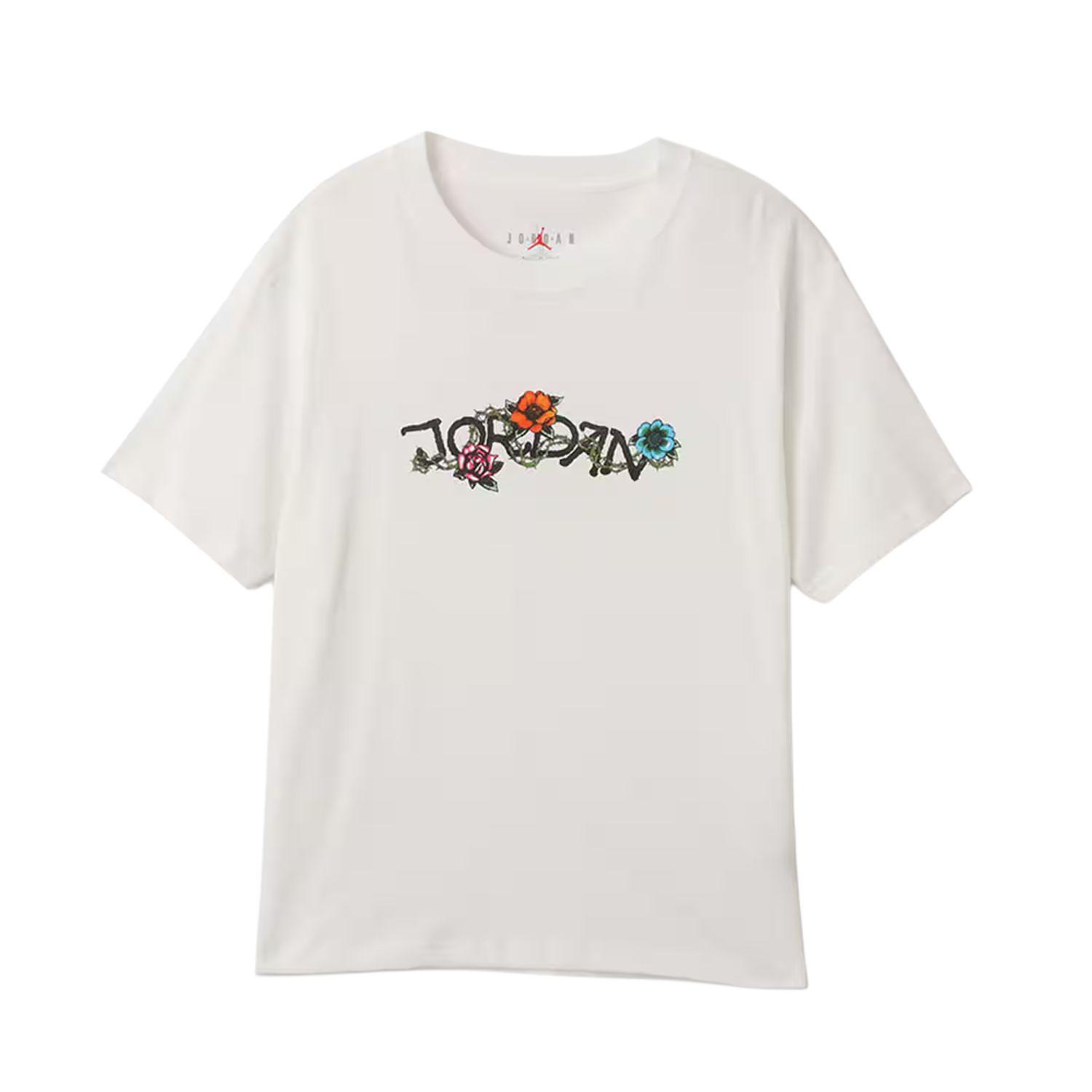Jordan BRAND T Shirts Women s White/Black Crew Neck Moderate Other S