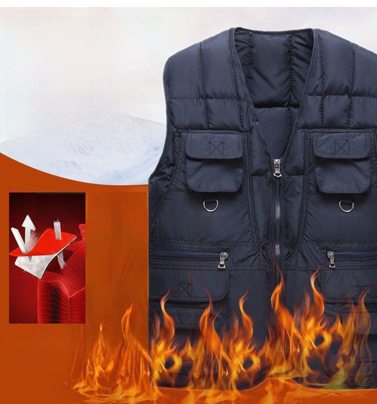 2023 Men's Warm Outdoor Fishing Vest - Autumn/Winter, Multiple Pockets, Loose Fit