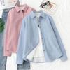 Chemise décontractée rétro 2024 pour femme à manches longues en velours respirant – Nouvelle collection Automne/Hiver