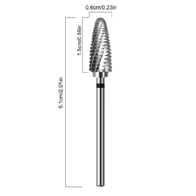 Universal Fit Tungsten Nail Grinder Bit With Ergonomic Texture For Secure Grip And Rapid Nail Polishing Removal
