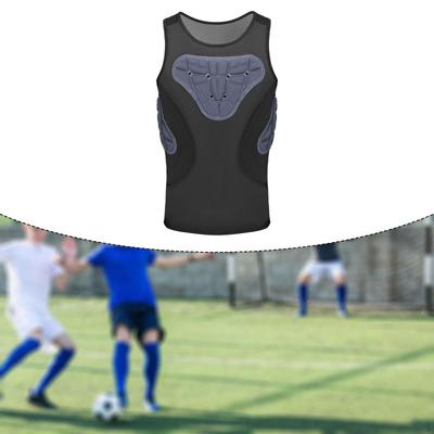 Men Padded Chest Rib Protector Vest Protection Sports Shock Training Top for Skateboarding
