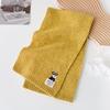 Autumn and winter new embroidered fold-ear dog solid color scarf men's and women's knitted warm and cold-proof versatile scarf
