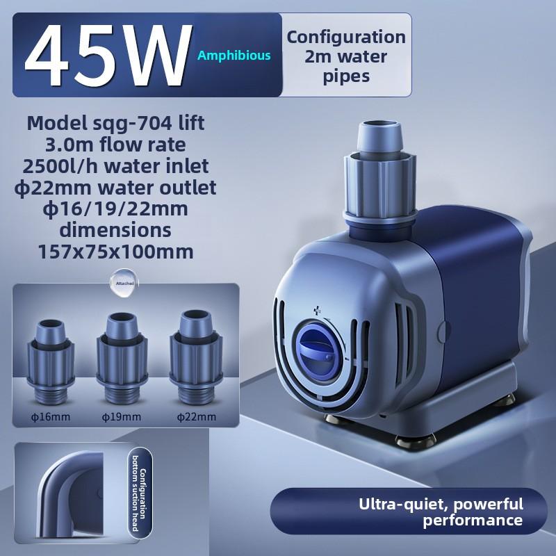 Inverter Submersible Fish Tank Filter Pump, Adjustable Flow, High-Density Ceramic Shaft, Shockproof Silent, for Home Use