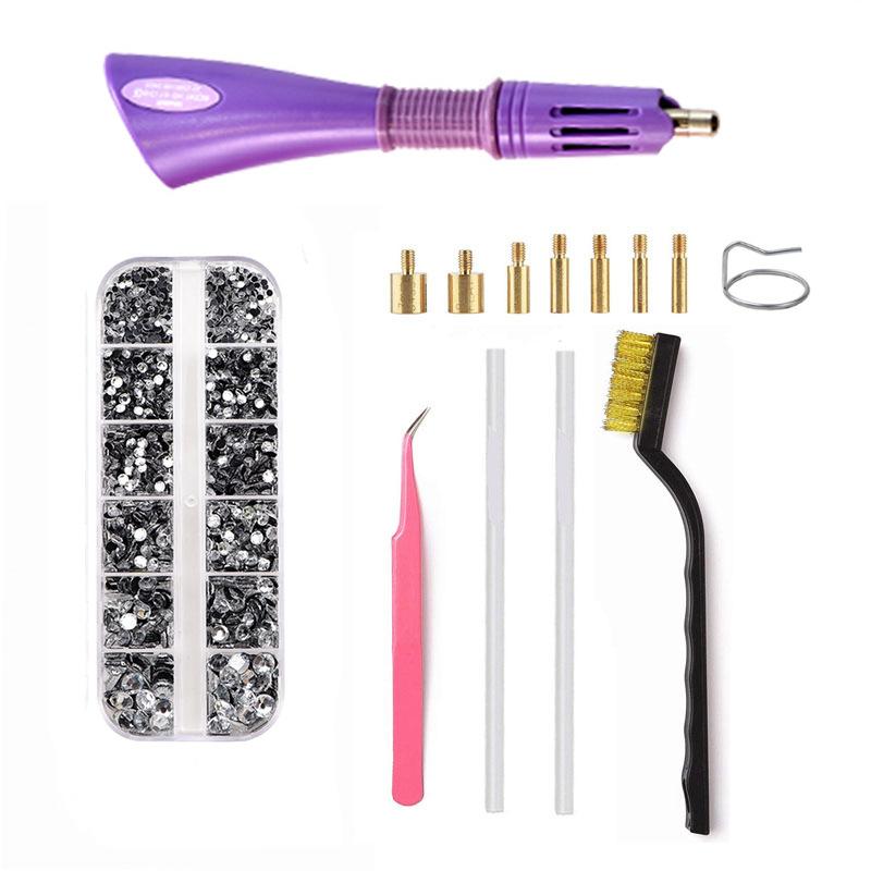 Set Stilou cu Burghiu Fierbinte Șapte-în-Un Dmc Adeziv Fierbinte Topit Instrument Bijuterii DIY
