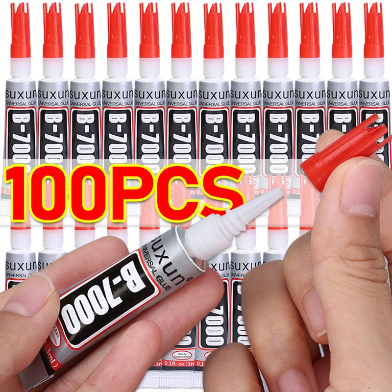 100/10x B-7000 Kleber Universeller DIY-Kleber Klarer Kontakt-Telefonreparaturkleber für Bastelarbeiten Schmuck Metallverklebung Kreatives Projekt