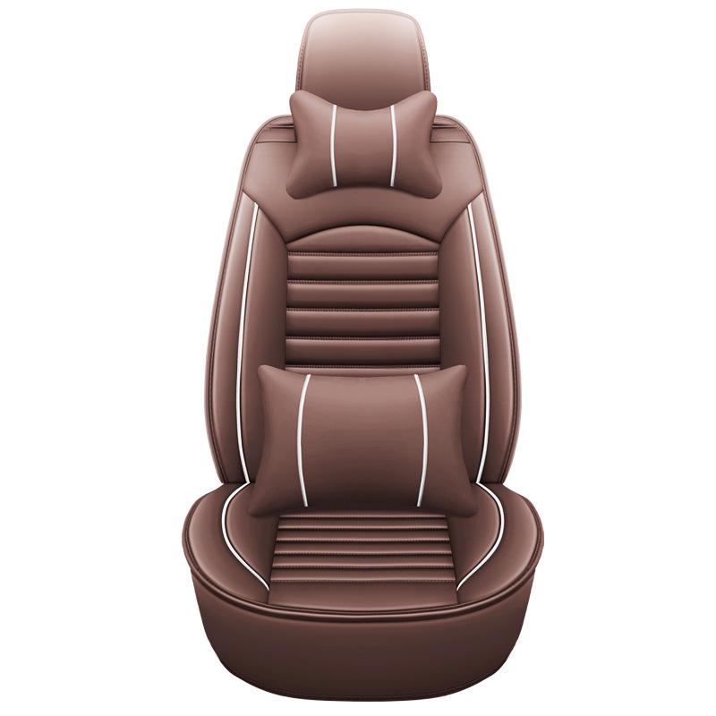 HK Four Seasons A1 Full Leather Car Seat Cushion - Sporty, Universal Fit Interior Cover