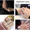 Set of 6 Grooved Finger Rings Fashionable Empty Rings DIY Rings Material