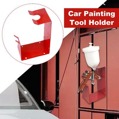 Car Paint Spray Gun Stand Rack With Magnet Funnel Tool - Wall Mount Bracket Hardware Furniture For Spray Gun Organization
