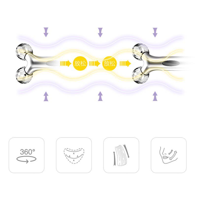 3D Roller Gezichtsmassager Volledige lichaamsmassage 360 Draaien Face Lift Rimpelverwijderaar Gezichtsvormmassage