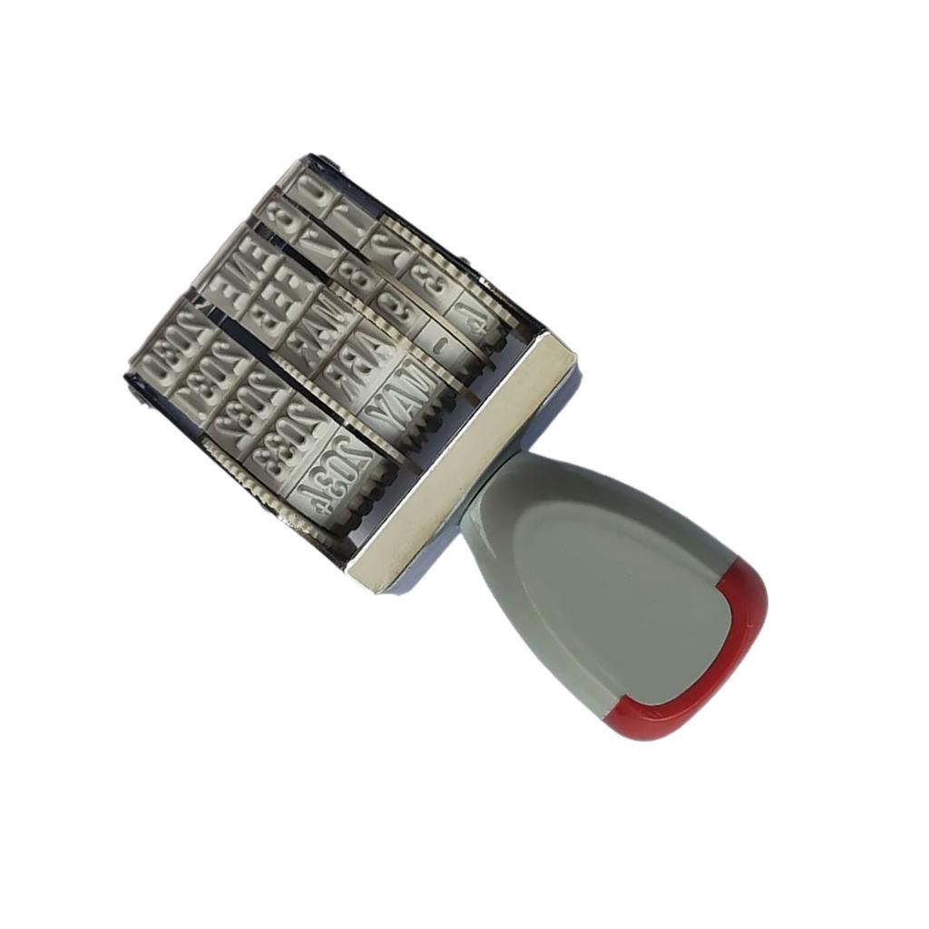 English/Spanish/French Date Stamp Plastic Number Stamp Adjustable Digits Number Stamp Inking Dater Stamp for Office