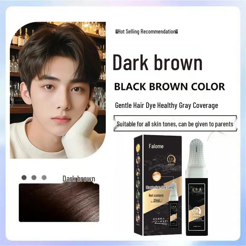 Qiaoneng Natural Black Hair Dye Cream - Smart Gray Coverage for Home Use