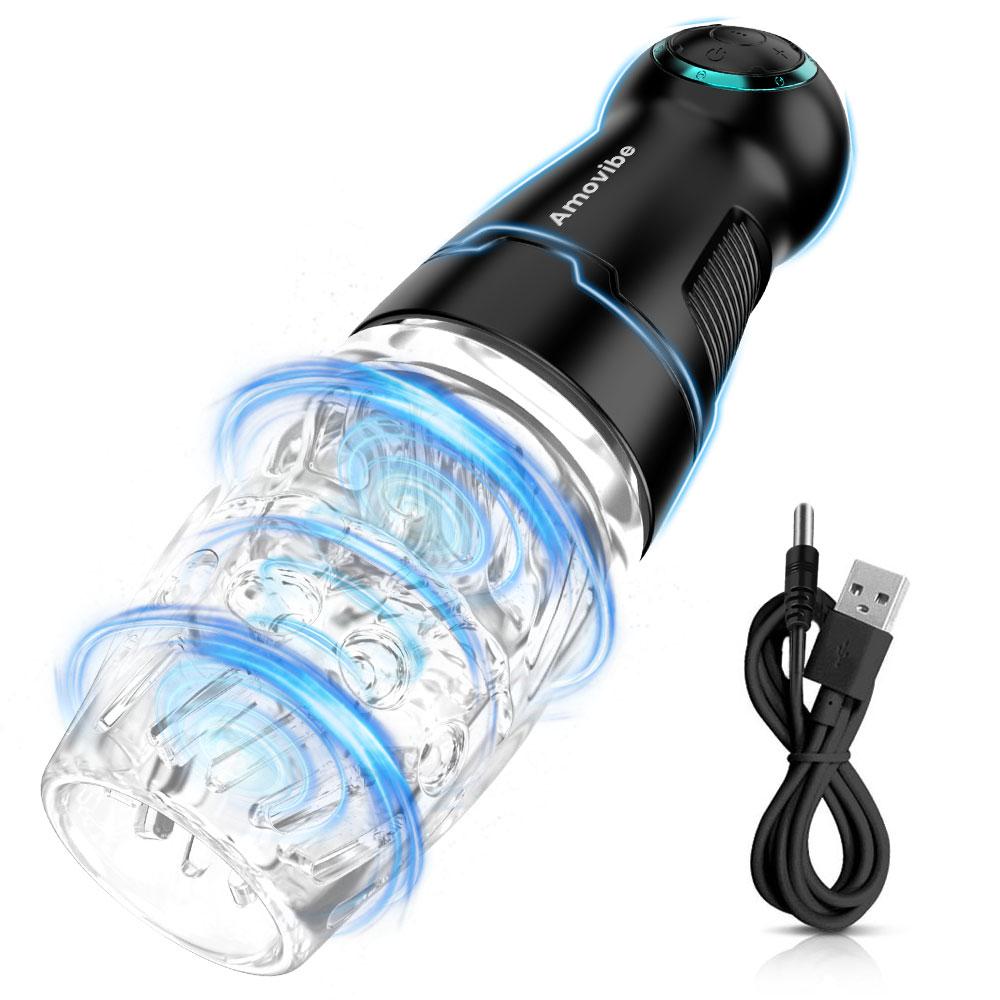 New Automatic Male Masturbator for Men 360 Rotation Vibrator Penis Massager Vagina Pussy Male Masturbation Cup Sex Toys for Men