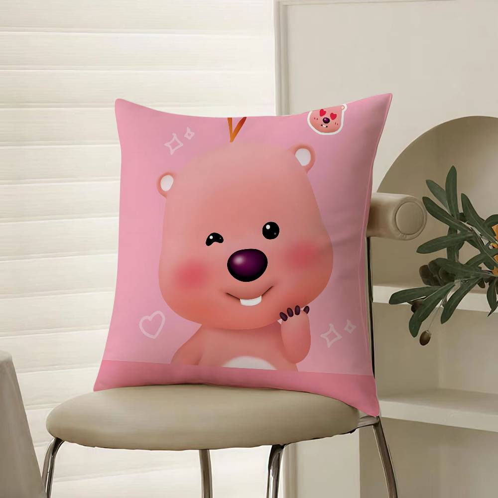 Popular Cute Loopy-Y For Fun Pillow Case Comfort Sofa Bed Silky elegant Invisible zipper Decorative cushion cover