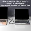 Multifunction High Speed USB to Type C Converter 120W Power Delivery 10Gbps File Transfer with Earphone Compatibilities