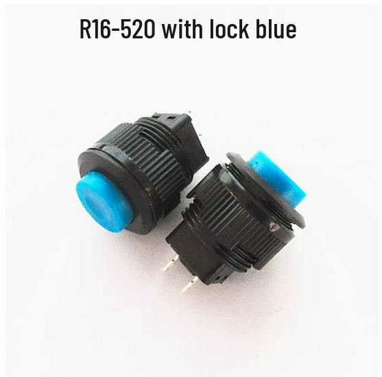16mm Self-Resetting Self-Locking Round Button Switch, Normally Open, Press to Start