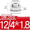 Stepped Timing Pulley 5M, 36 Teeth, T-Slot Width 16/21/27, Bore 5-25mm, BF Type.