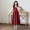Mädchen Modisches Zweiteiler-Kleid Herbst/Winter Kinder Minimalistisches Kleid
