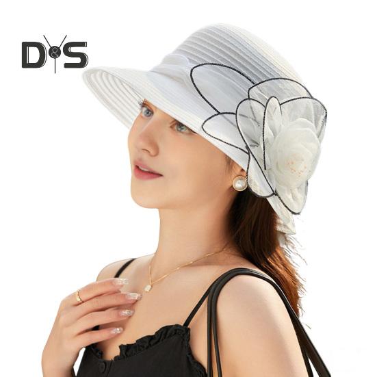 

Женская органза Кентукки Солнцезащитные шляпы с широкими полями Цветочная церковная свадебная шляпа Пляжная шляпа Дерби для чаепития Свадебная