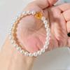 Natural Citrine Artificial Crystal Pearl Design Bracelet Bracelet.