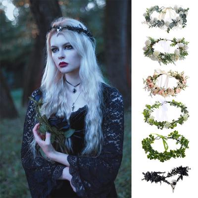 Photoshoot Fairy Flower Leaf Headbands Costume Cosplay Elven Princess Tiara Elf Headpiece  Wedding