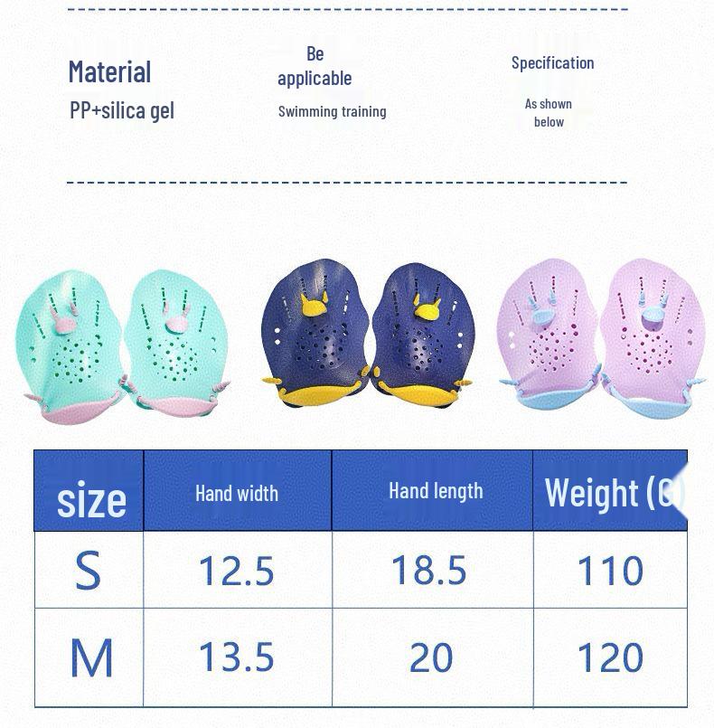 Freestyle Swimming Hand Paddles for Adults & Kids - Stroke Training Aid