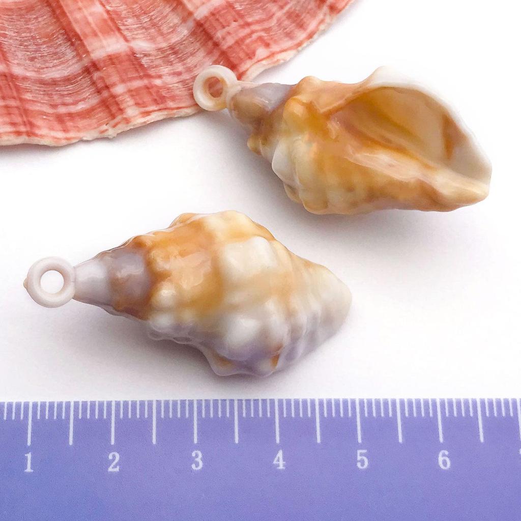 Gold-Plated Natural Shell Conch Pendant for DIY Necklace, Earrings, Wind Chime, or Hanging Ornament.