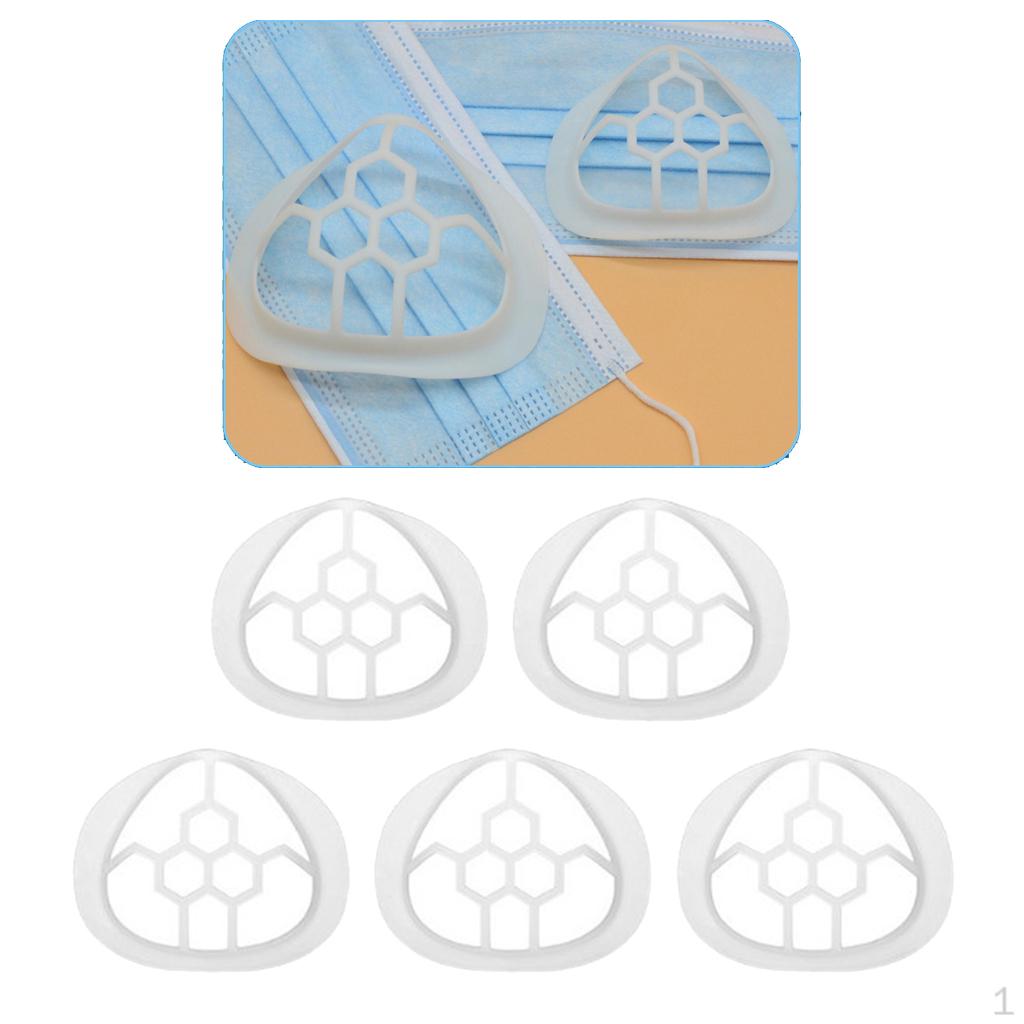 Set of 5 Cool 3D Bracket Mask Wearing Inner Support Frame Reusable