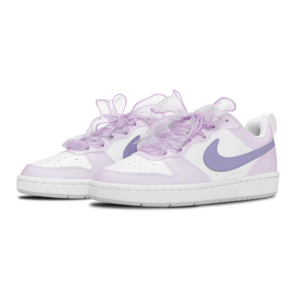Nike Court Borough Slip Resistant Abrasion Resistant Low top Skateboard Shoes Women's Lavender Purple DV5456-109(Team351-)