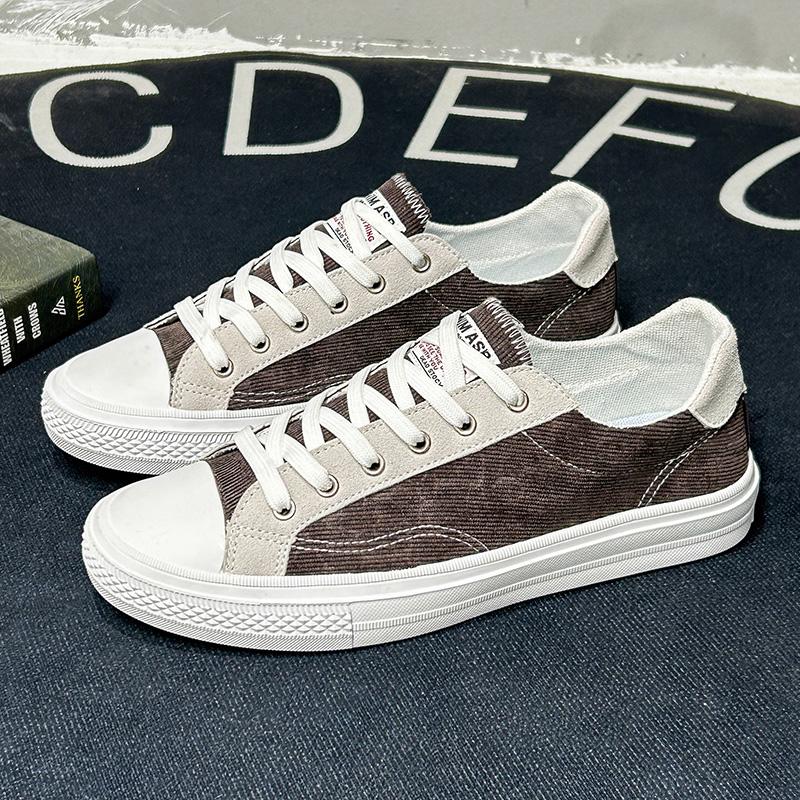 

Fashion Sneakers for Man Summer New Corduroy Board Shoes Platform Comfortable Lace Up Outdoor Non Slip Casual Walking Shoes 39-44 44 коричневый