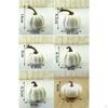 12x White Artificial Pumpkins DIY Harvest Crafts Mini Foam Fall for Autumn Halloween