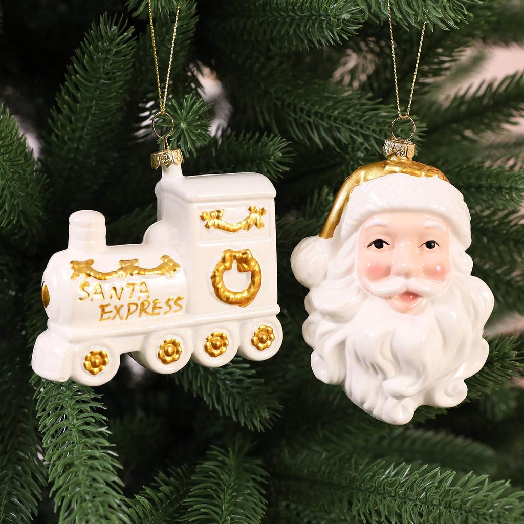 Christmas Santa Claus Ornaments With Plastic Material For Holiday Tree Decoration Scene Setup