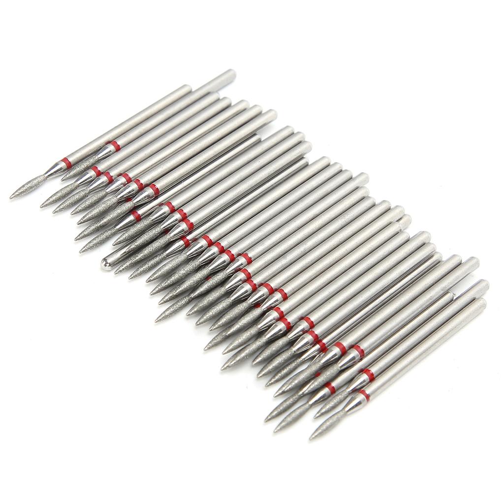 50pcs Professional Nail Polishing Grinding Head Nail Drill Bits Manicure Tool AccessoryF‑1.8mm 0.1in