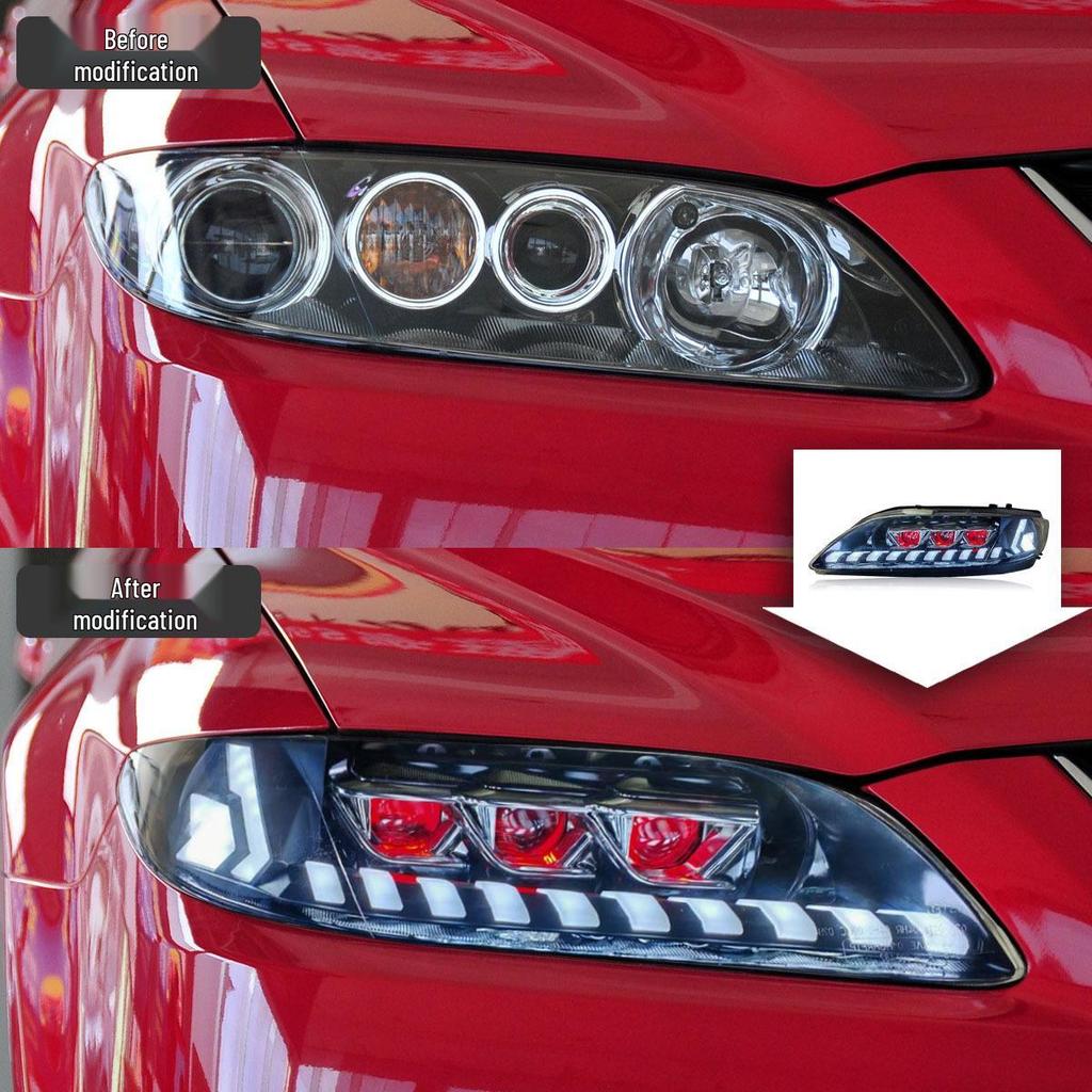 Mazda 6 (03-15) LED Projector Headlights with DRL & Sequential Turn Signals.