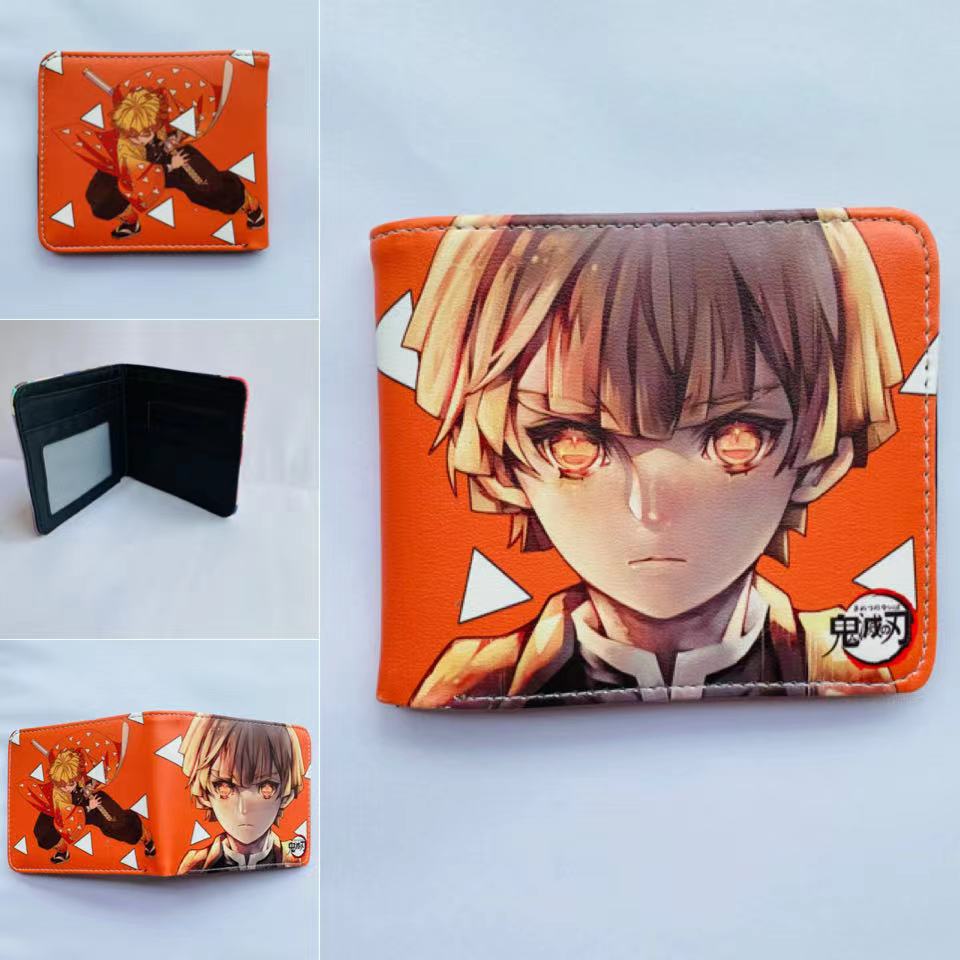 Japan cartoon comics Demon Slayer Short Fold Wallet Cartoon Coin Purse Suitable for Students 0006