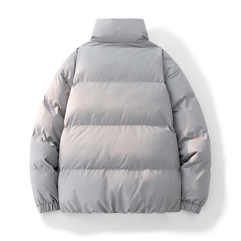 90% White Duck Down Puffer Jacket - Stand Collar, Fashionable, Trendy & Warm Outerwear