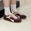 Cowhide Version~ Retro German Training Shoes Women's Tide 2026 Autumn New Color Matching Flat Casual Lace-up Sports Shoes Board Shoes