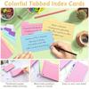 300 PCS 3.3x5 Inches Colored Flash Cards – Index Cards with Rings and Sticky Tabs, Multicolor Lined Notecards for Studying, School & Office Supplies
