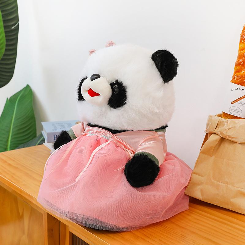 Hanfu Panda Plush Toy Girls Gauze Skirt Panda Birthday Gift Events Gifts Home Ornaments