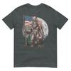 Bigfoot 4th Of July Shirts Unisex Sasquatch Usa American Flag Tshirt