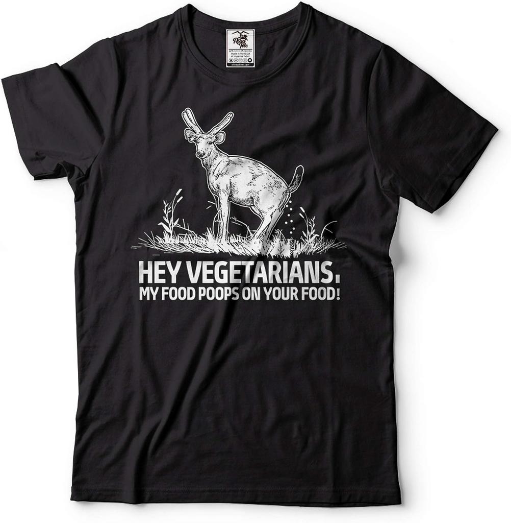 Deer Pooping on Food Graphic T-shirt