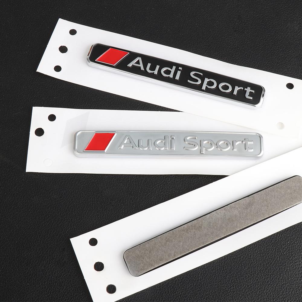 3D ABS Car Rear Trunk Side Body Fender Emblem Sticker Decoration Decal For Audi Sport Badge Logo Auto Modification Accessories