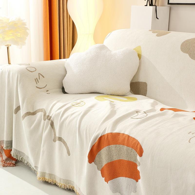 Chenille Sofa Towel Non-slip All-season Double-sided Sofa Cover All-inclusive High-end Cover Cloth Can Be Spread and Covered with Blanket